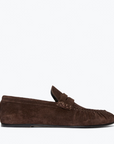 Freda Salvador Sydney Ruched Penny Loafer Espresso Suede 