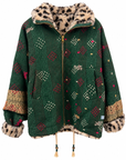 Front_of_L_le_Bleue_Kantha_Faux_Fur_Hoodie_Jacket_in_forest_heirloom 