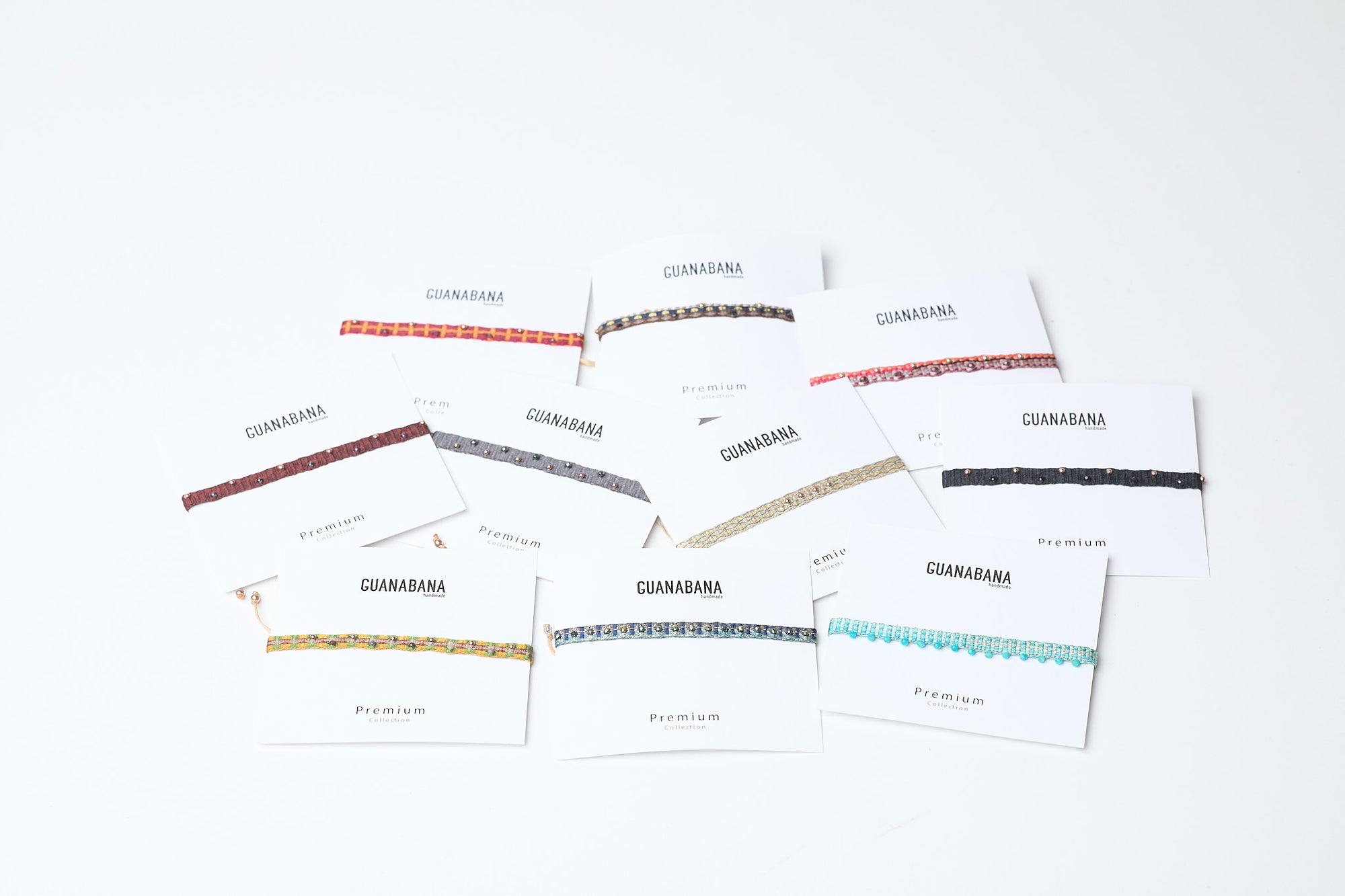 Collection of Guinabana product packaging on a white background