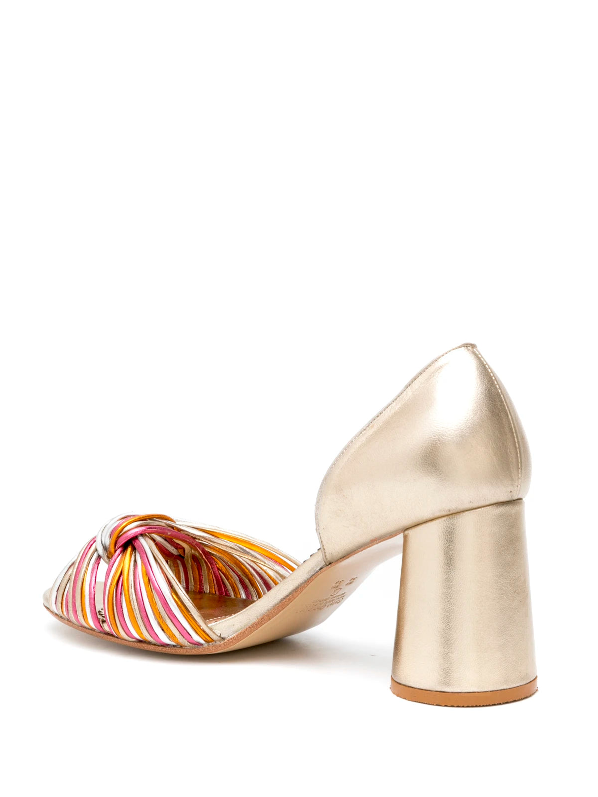 Gold, Pink and Orange Metallic Sandals