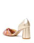 Gold, Pink and Orange Metallic Sandals