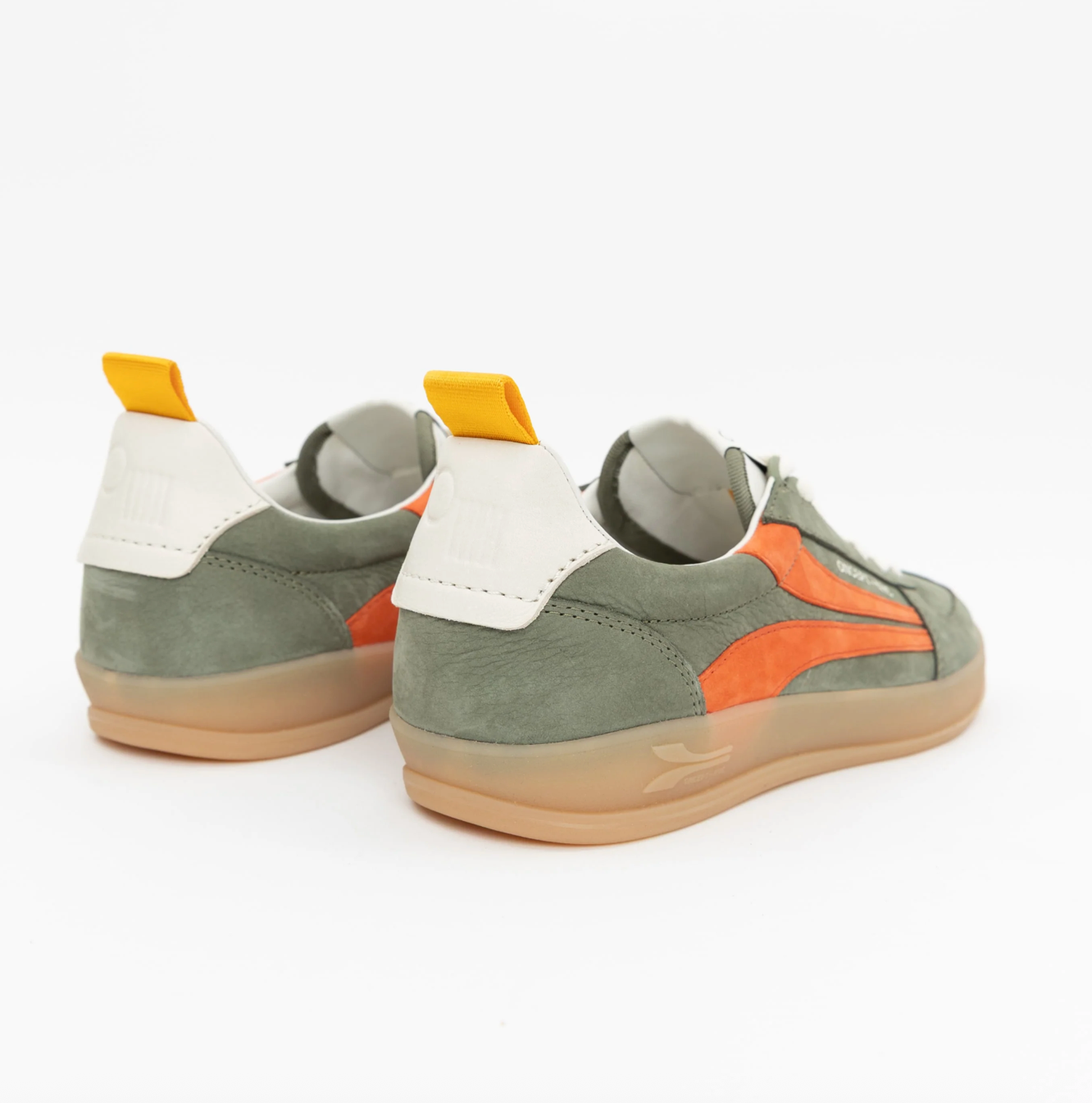 green and orange sneakers