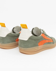green and orange sneakers