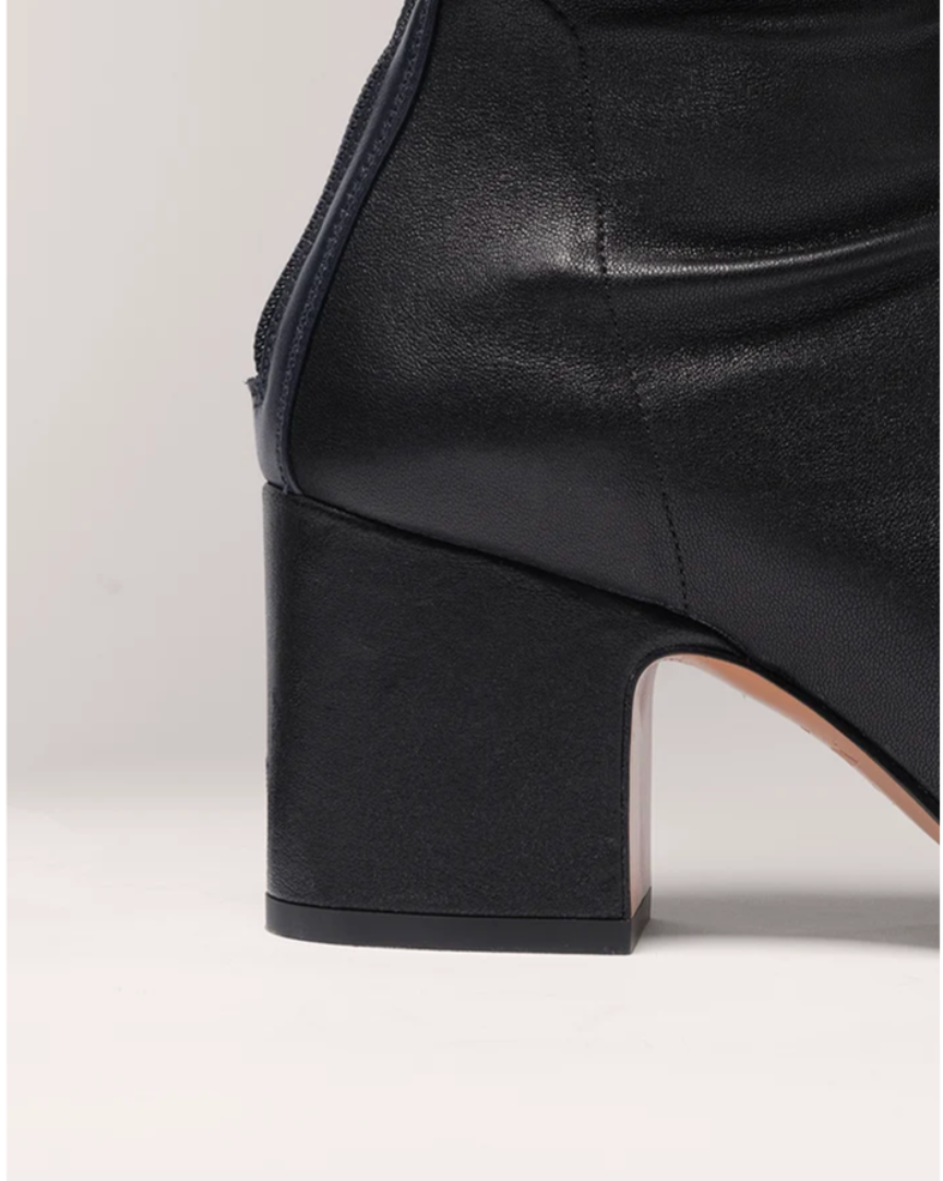 Heel of NOMASEI Whisper Over the Knee Boots in Black 
