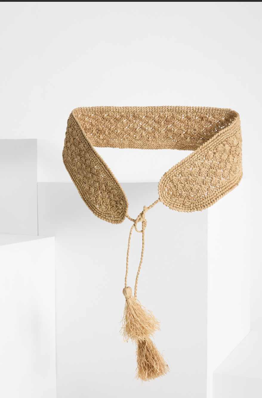 IBELIV BIKA TEA RAFFIA BELT