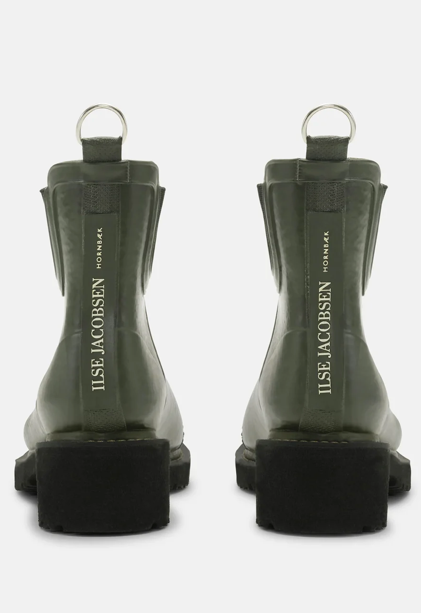 ILSE JACOBSEN ARMY GREEN RAIN BOOTS 