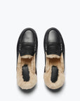 FRĒDA SALVADOR: TEMI SHEARLING PENNY LOAFER MULE
