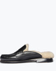FRĒDA SALVADOR: TEMI SHEARLING PENNY LOAFER MULE