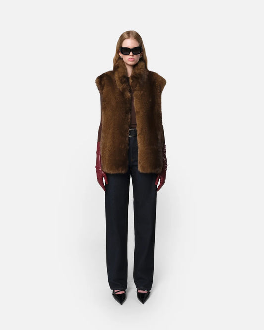 APPARIS: LAILA MINK FAUX FUR VEST