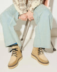 FRĒDA SALVADOR: WINNIE MOCCASIN BOOT HAZEL SUEDE WITH SHEARLING