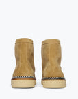 FRĒDA SALVADOR: WINNIE MOCCASIN BOOT HAZEL SUEDE WITH SHEARLING