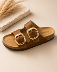 LANAPO BROWN CALF HAIR WEDGE 