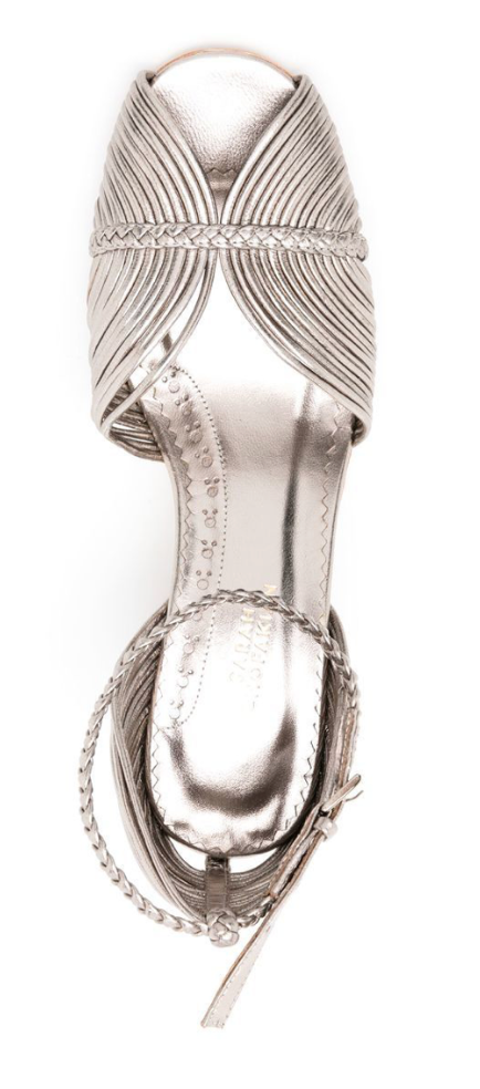 METALLIC OPEN TOE PUMPS 