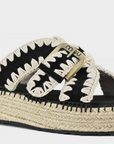 MOU BLACK JUTE SANDAL 
