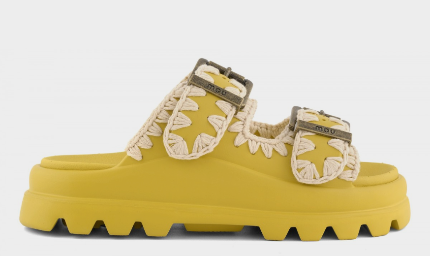 MOU CURCUMA EVA ONE PIECE SLIDE TWO BUCKLES