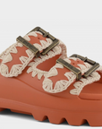 MOU DOUBLE BUCKLE EVA DEEP ORANGE SANDAL