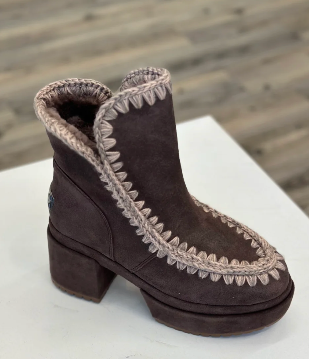 MOU PLATFORM BOOTIE SUEDE