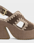 MOU RAFFIA DEEP BROWN PLATFORM