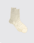 Maria La Rosa One Ribbed Laminated Socks in Platino 