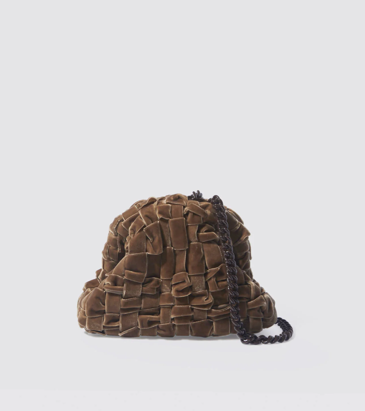 Maria La Rosa Velvet Mini Bag Nocciola 