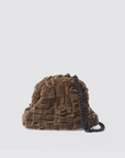 Maria La Rosa Velvet Mini Bag Nocciola 