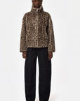 Model Wearing Apparis Brooks Light Leopard Coat 