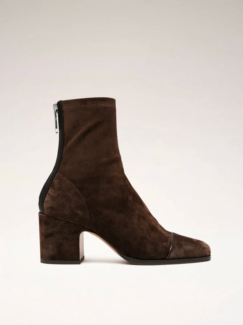 NOMASEI Aria Ankle Boot in Suede Brown 