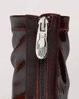 NOMASEI Back of Strada  Boot in Patent Burgundy 