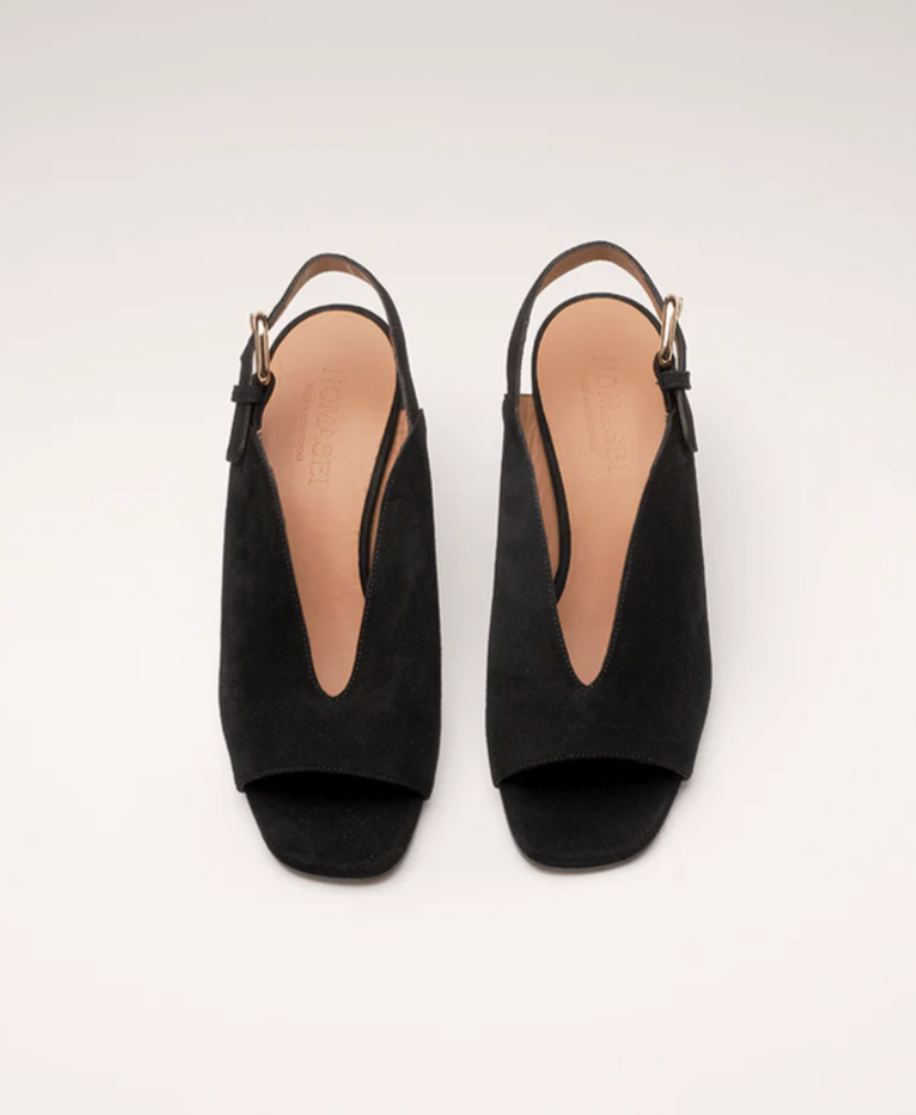 NOMASEI Baghera Camoscio Black Sandals
