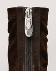 NOMASEI Strada Ankle Boots Suede Brown Zipper 
