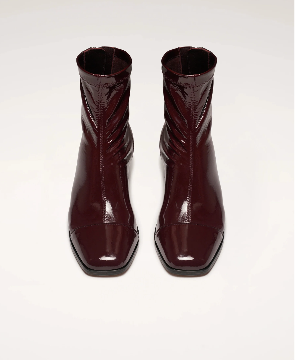 NOMASEI Strada  Boot in Patent Burgundy 