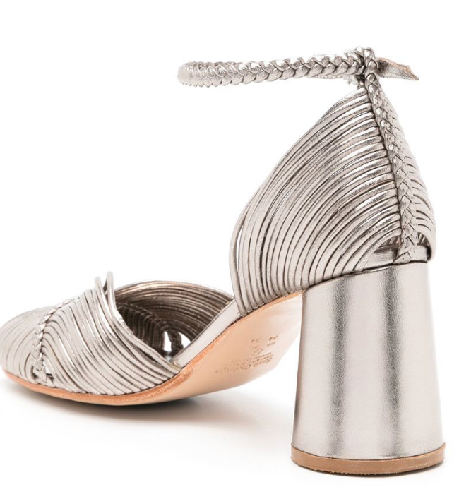 PLATINUM OPEN TOE PUMPS