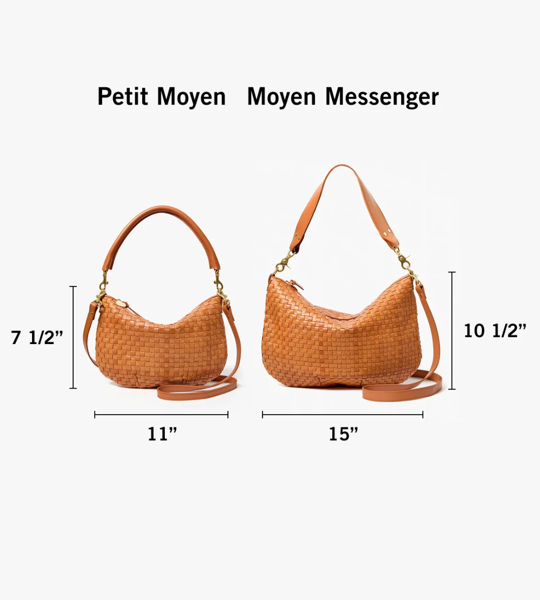 Petit Moyen Natural Woven Checker vs. Moyen Messenger 