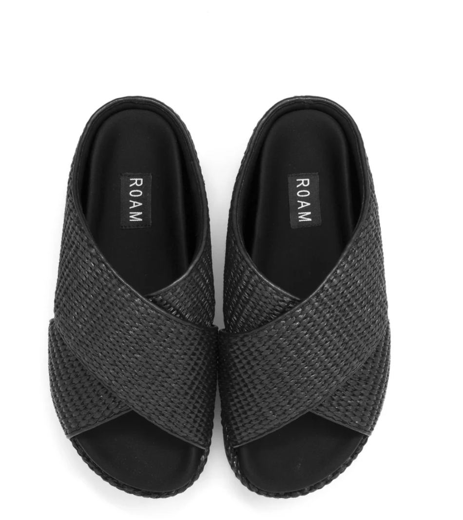 ROAM CROSS STACK BLACK RAFFIA 
