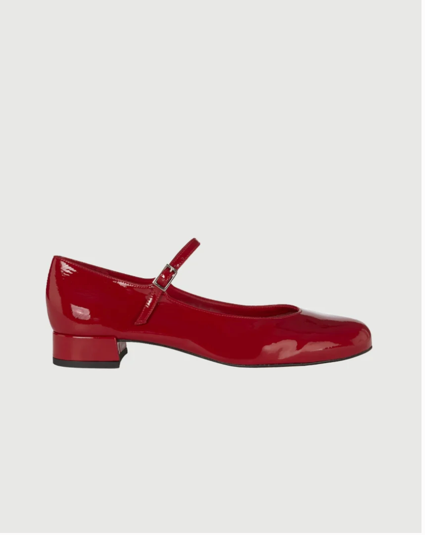 Red Patent Mary Janes