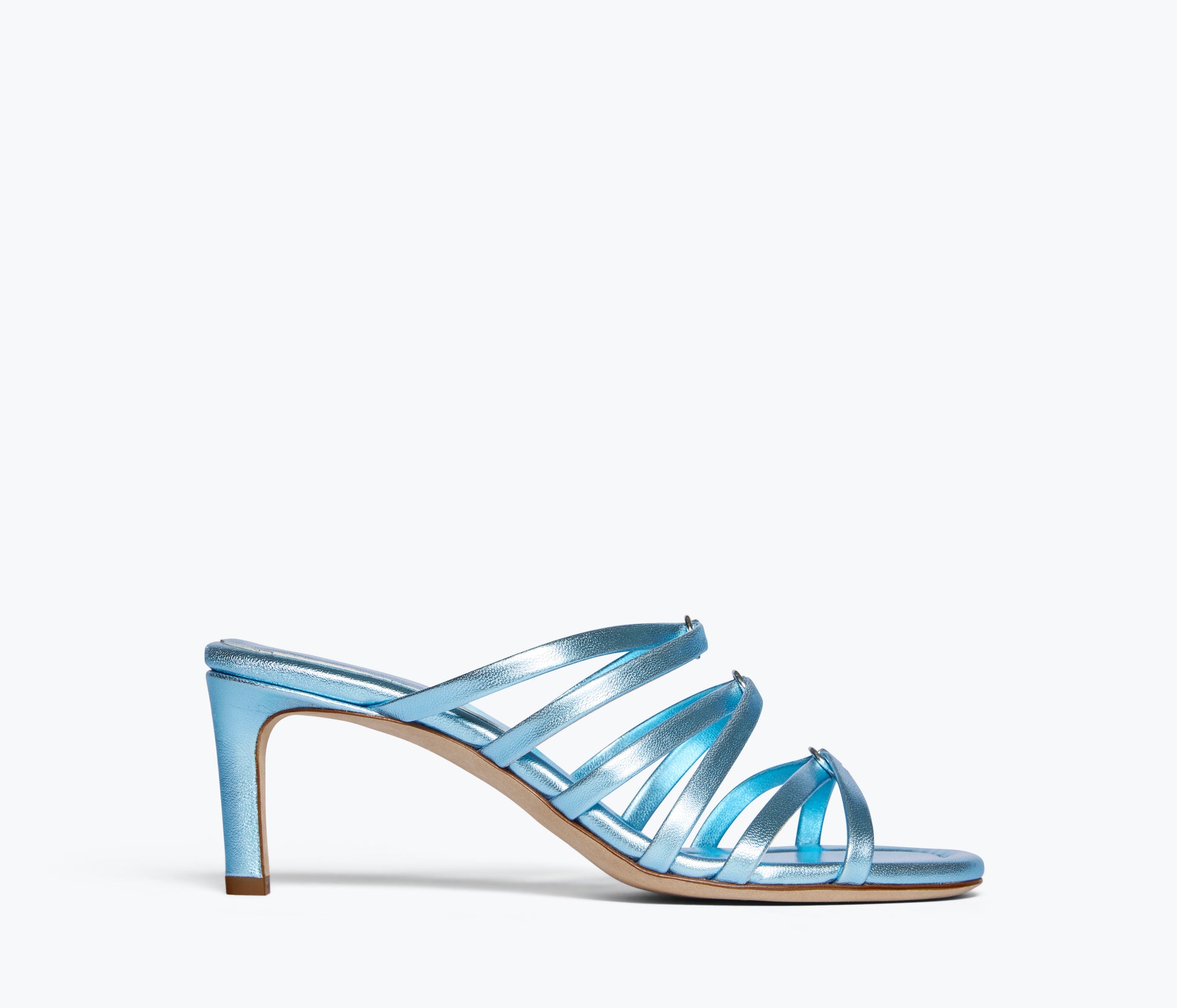 SEXY METALLIC MID HEEL WEDDING SANDAL