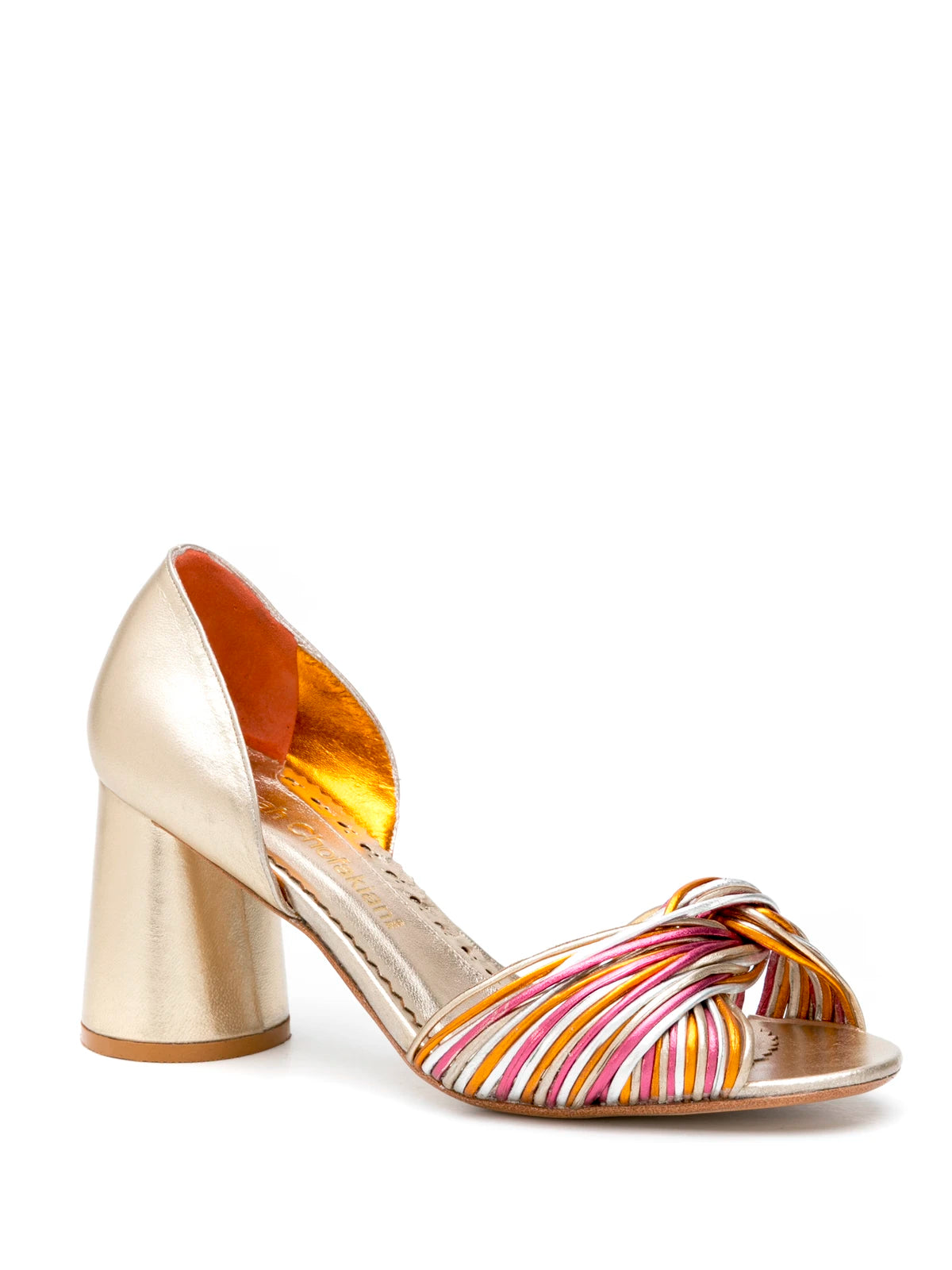 Sarah Chofakian Collagem Ouro Sandals 