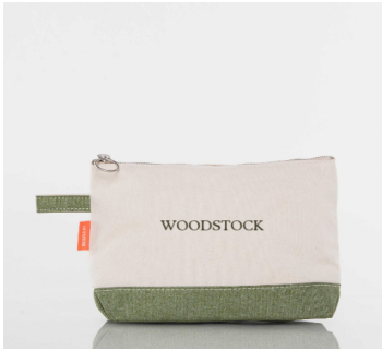 WOODSTOCK EMBROIDERED MAKEUP BAG