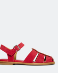 FRĒDA SALVADOR: SERA FISHERMAN SANDAL CRIMSON SUEDE