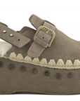 MOU: SUEDE CLOG W/BACK STRAP