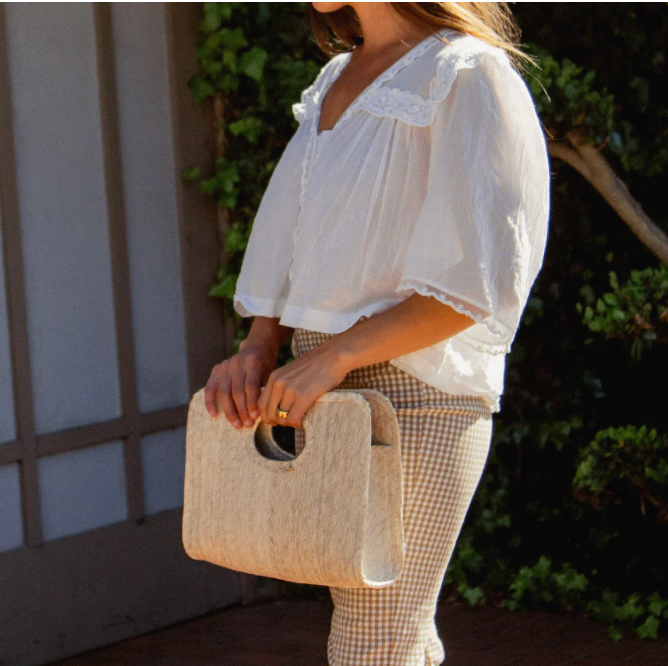 Square Straw Beach Tote