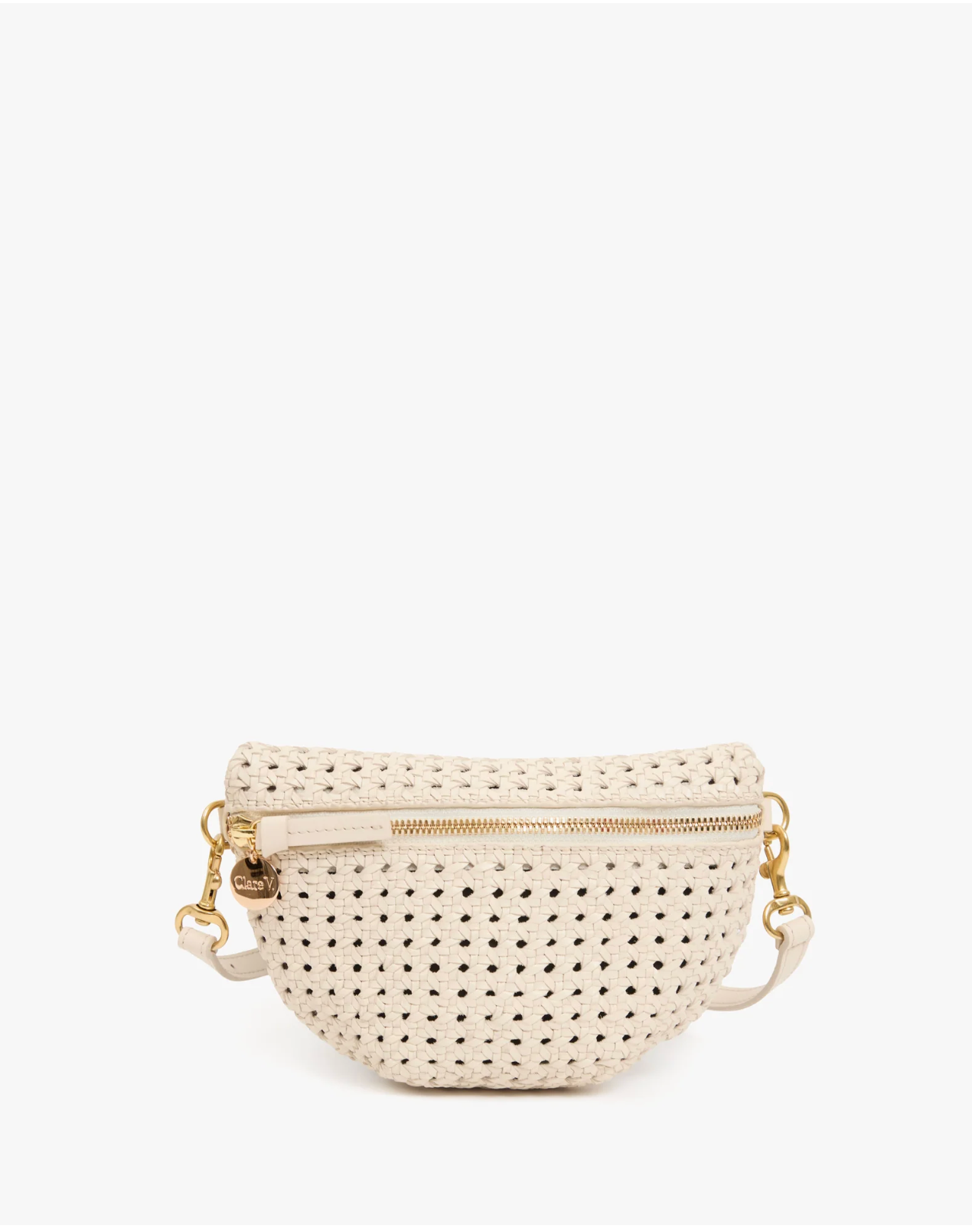 Clare V: Petite Fanny in Cream Rattan