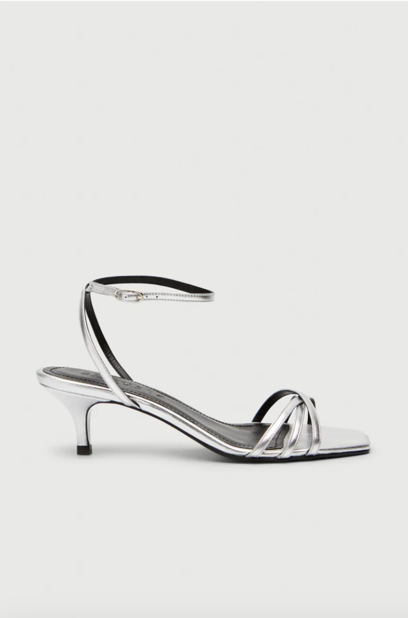 Silver Metallic Heels