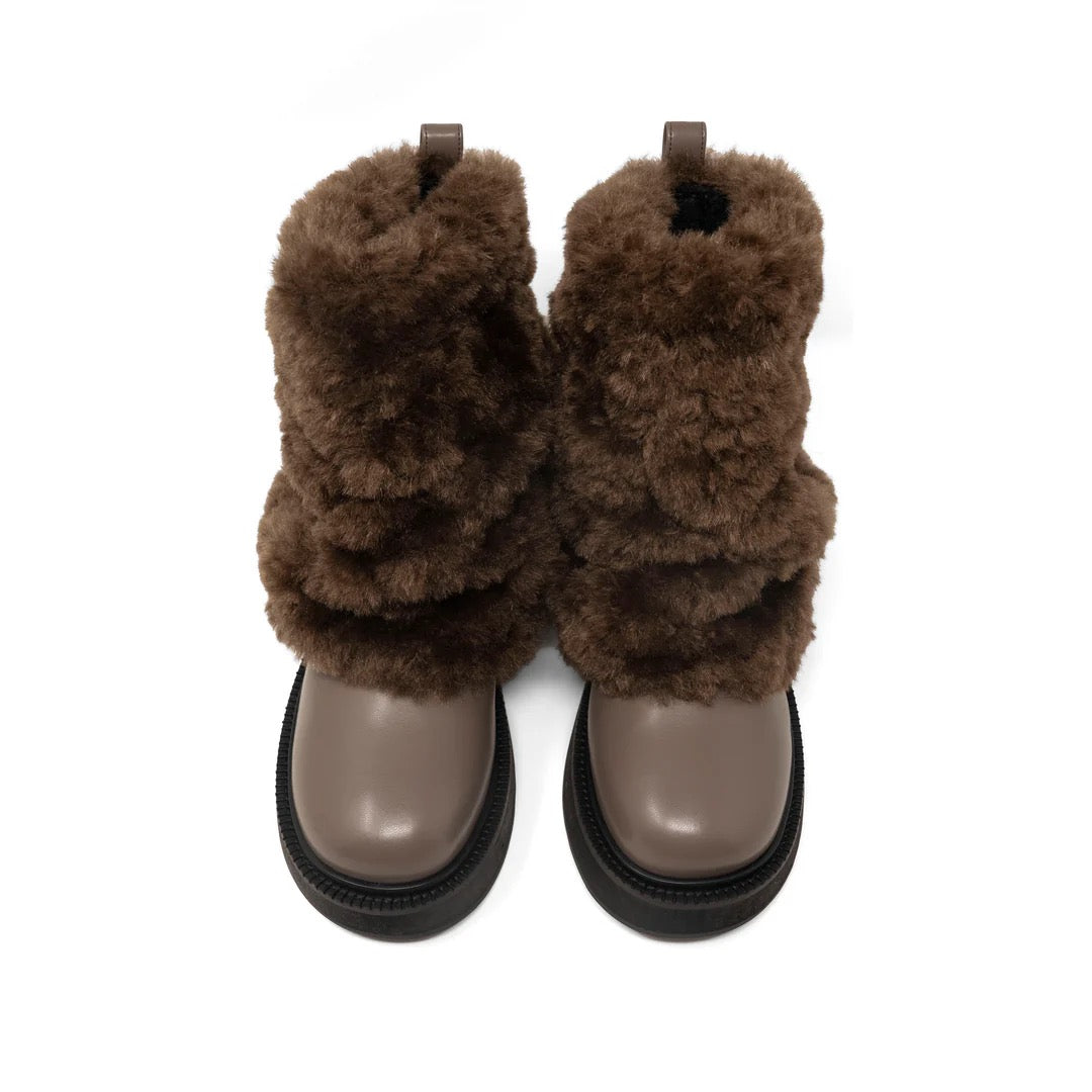 TAUPE VEGAN MOTO BOOT 