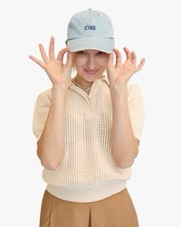 clare v denim ciao hat