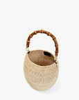 clare v straw bag with bamboo handle