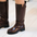 Fox boots on model Burro Brown