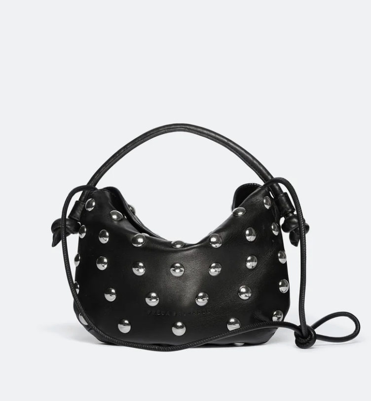 freda salvador black studded cross body bag