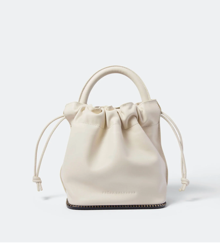 freda salvador bone calf bucket bag